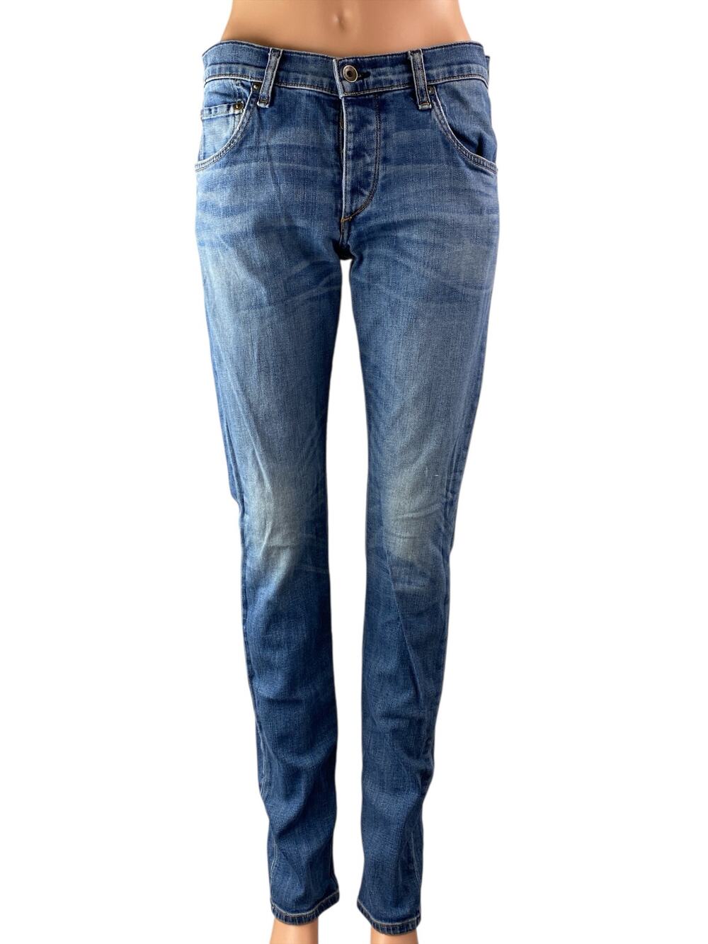 Rag & Bone Women's Blue Mid Rise Slim Fit Skinny Leg Denim Jeans Pants Size 29